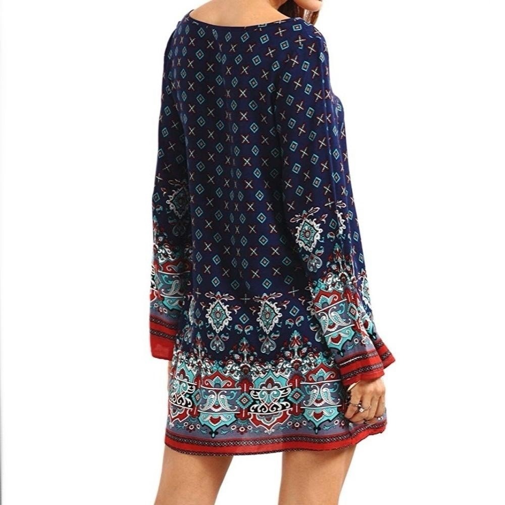 Risesun Bohemian Tunic Mini Dress Size XS